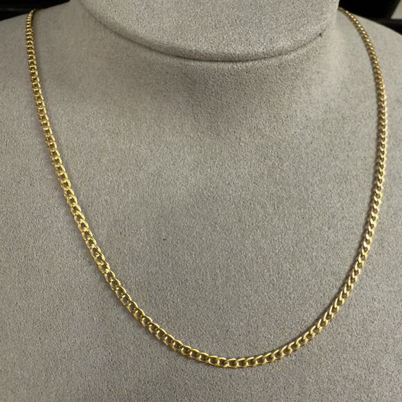 10k Solid Gold 2.3mm Cuban Link Chain 22in - NEW - Picture 2 of 7
